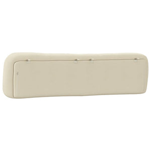 Headboard Cushion "Hvar" Cream 200 cm Fabric