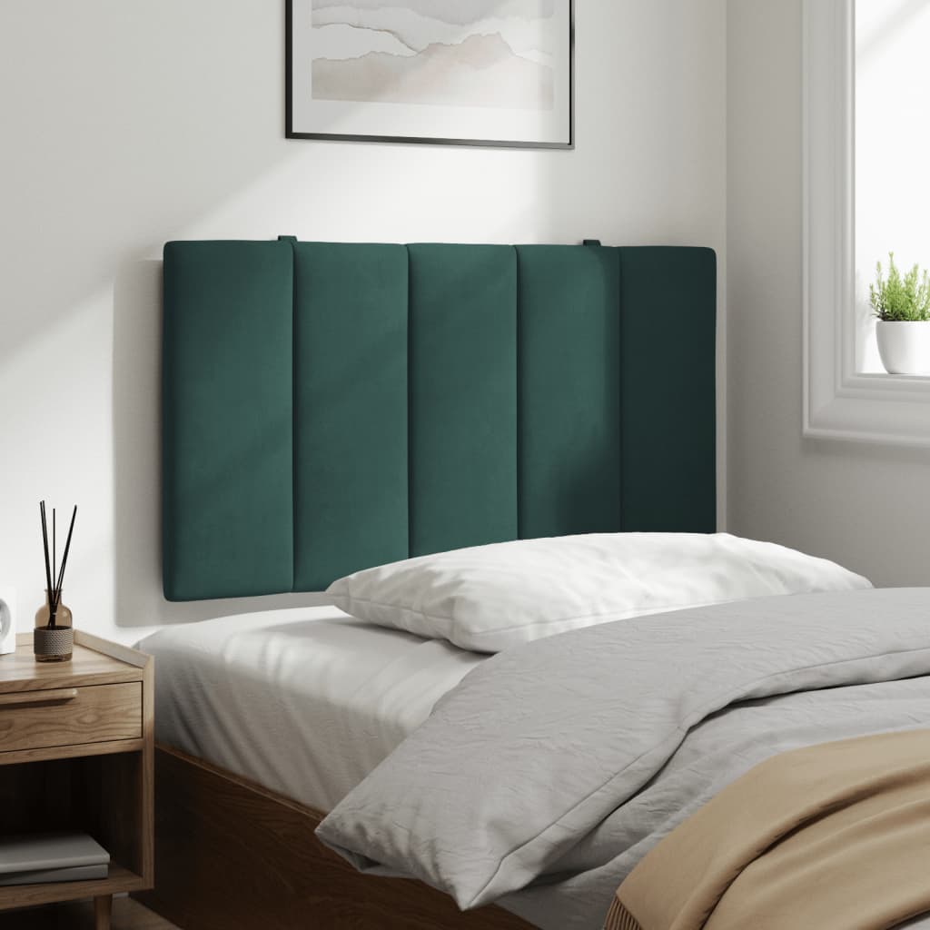 Headboard Cushion "Hanko" Dark Green 80 cm Velvet