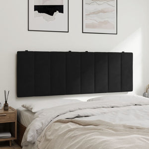 Headboard Cushion "Hanko" Black 140 cm Velvet