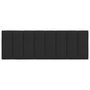 Headboard Cushion "Hanko" Black 140 cm Velvet