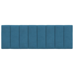 Headboard Cushion "Hanko" Blue 140 cm Velvet