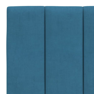 Headboard Cushion "Hanko" Blue 140 cm Velvet