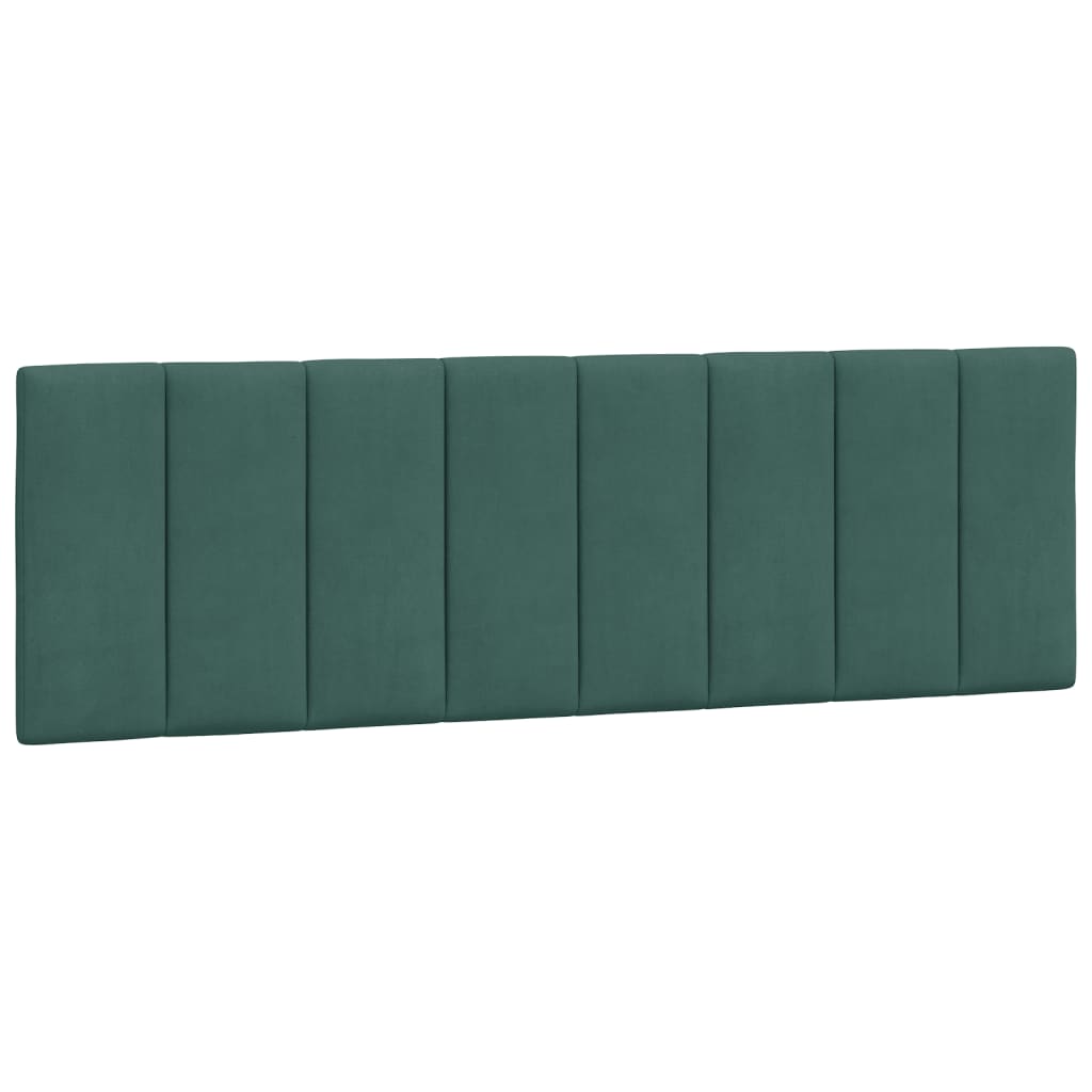 Headboard Cushion "Hanko" Dark Green 160 cm Velvet