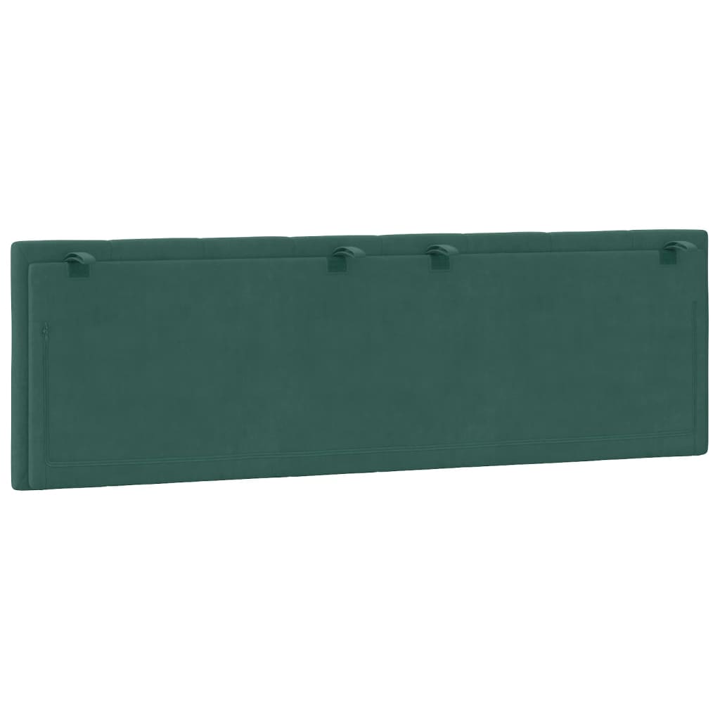 Headboard Cushion "Hanko" Dark Green 160 cm Velvet