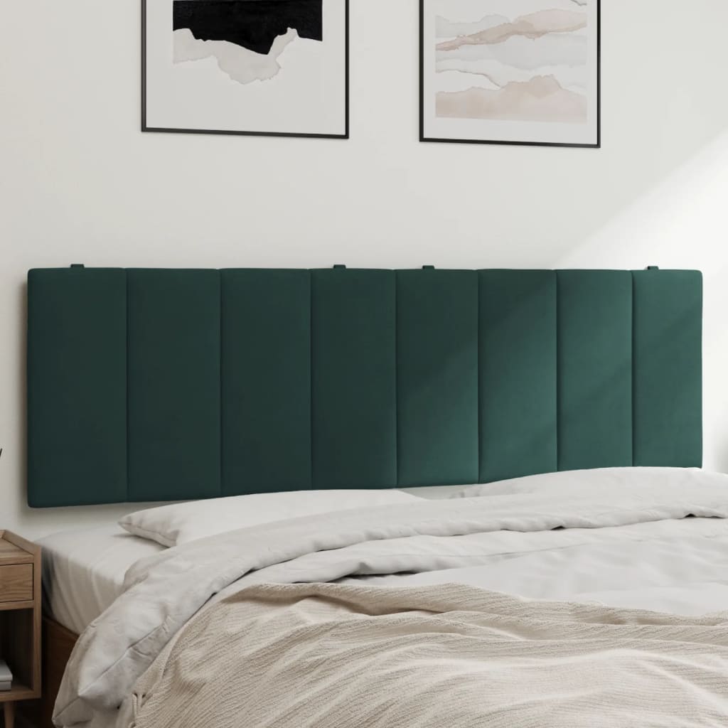 Headboard Cushion "Hanko" Dark Green 160 cm Velvet