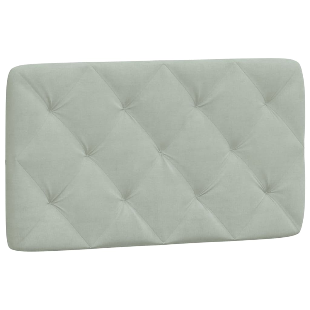Headboard Cushion Light Grey 80 cm Velvet