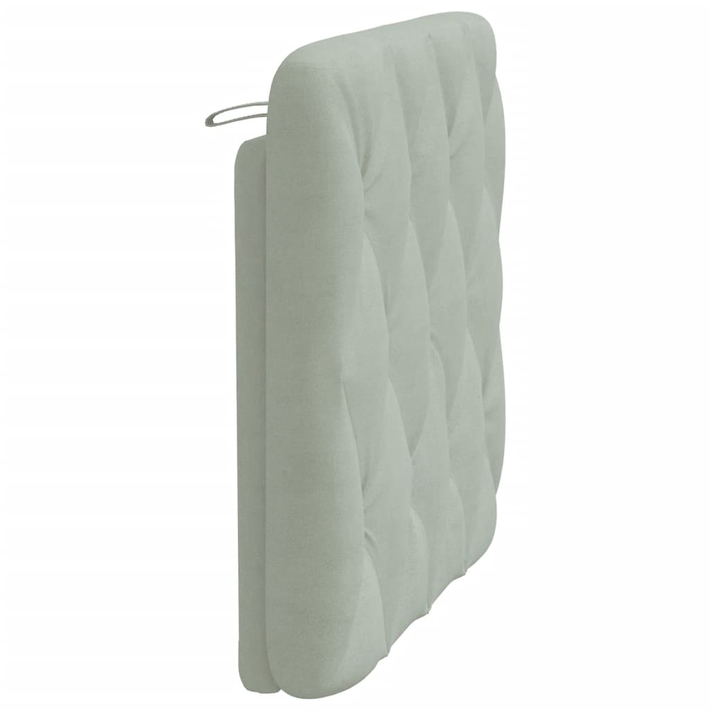 Headboard Cushion Light Grey 80 cm Velvet