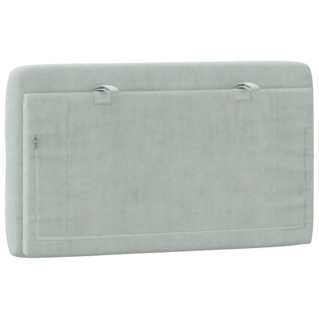 Headboard Cushion Light Grey 80 cm Velvet