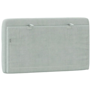 Headboard Cushion Light Grey 80 cm Velvet