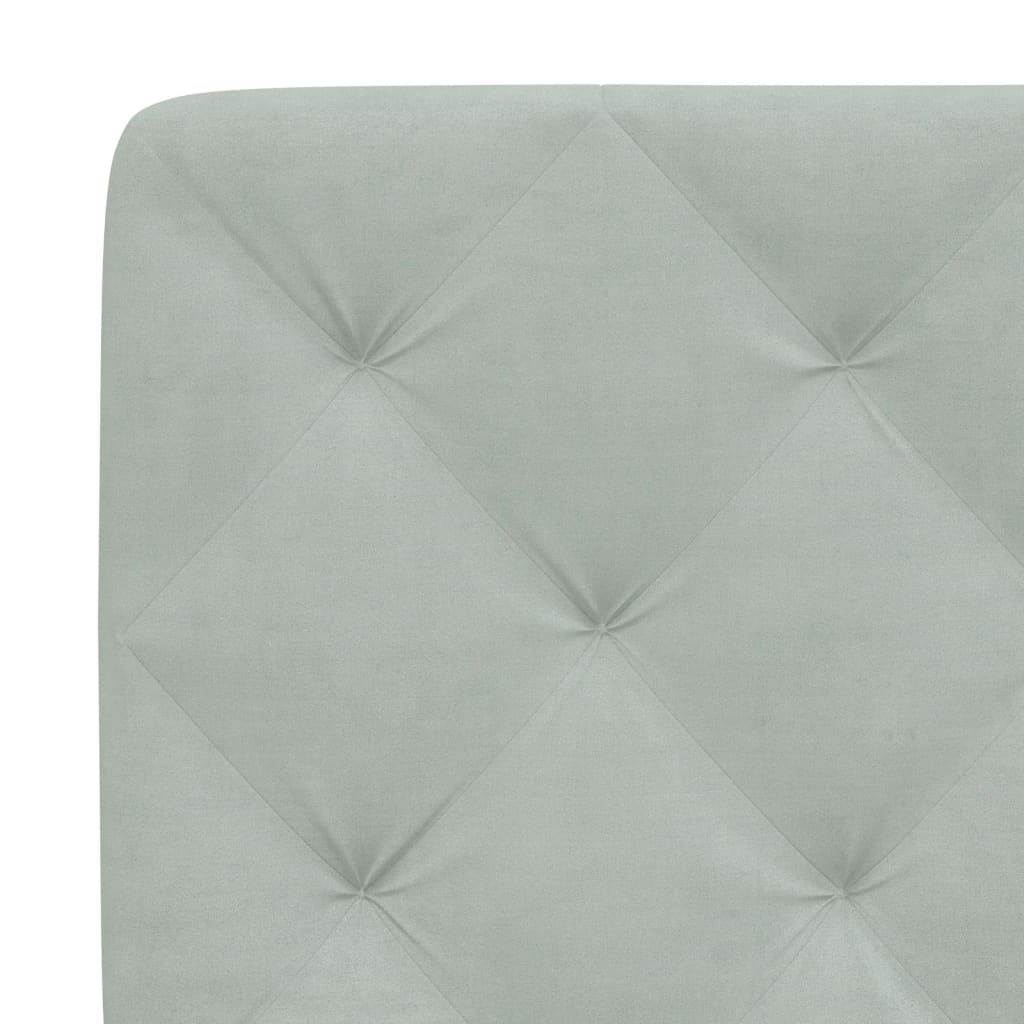 Headboard Cushion Light Grey 80 cm Velvet
