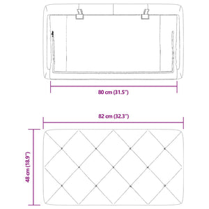 Headboard Cushion Light Grey 80 cm Velvet