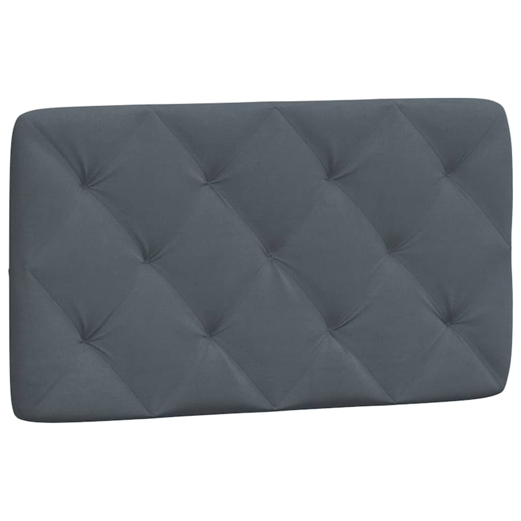 Headboard Cushion Dark Grey 80 cm Velvet