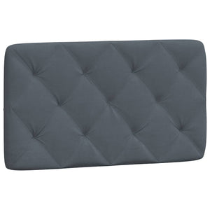Headboard Cushion Dark Grey 80 cm Velvet