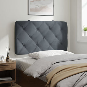 Headboard Cushion Dark Grey 80 cm Velvet