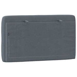 Headboard Cushion Dark Grey 80 cm Velvet