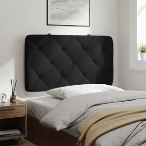 Headboard Cushion Black 80 cm Velvet