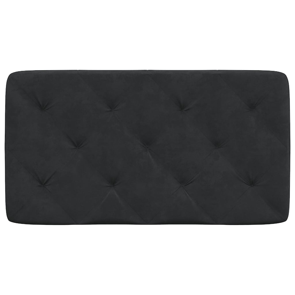 Headboard Cushion Black 80 cm Velvet