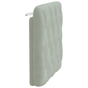 Headboard Cushion Light Grey 90 cm Velvet