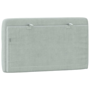 Headboard Cushion Light Grey 90 cm Velvet