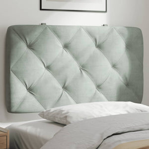 Headboard Cushion Light Grey 90 cm Velvet