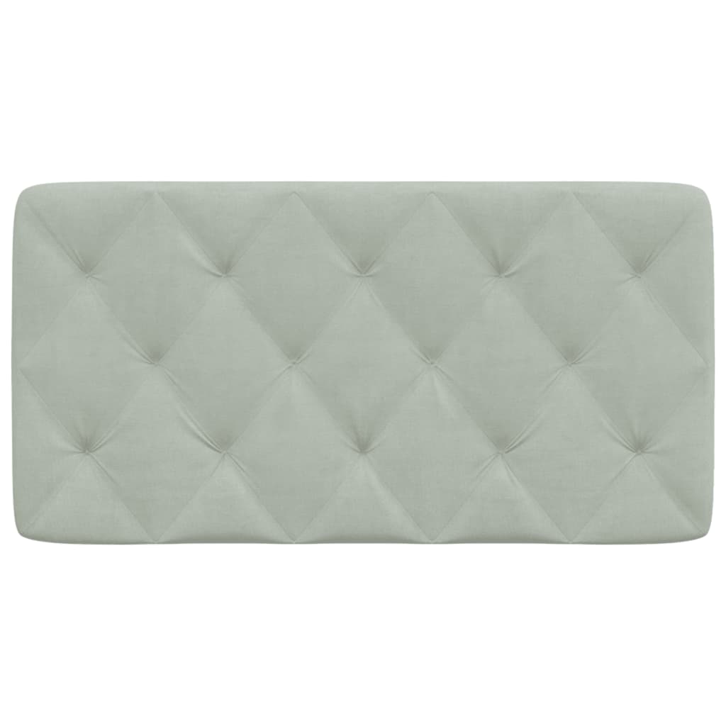 Headboard Cushion Light Grey 100 cm Velvet