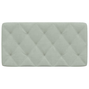 Headboard Cushion Light Grey 100 cm Velvet