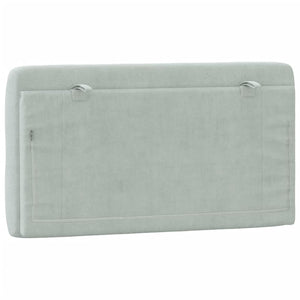 Headboard Cushion Light Grey 100 cm Velvet