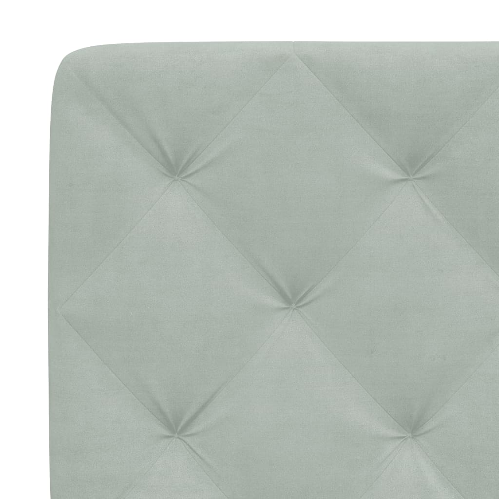 Headboard Cushion Light Grey 100 cm Velvet