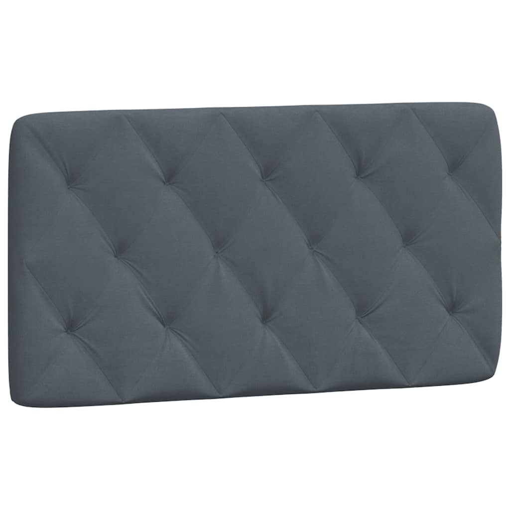 Headboard Cushion Dark Grey 100 cm Velvet
