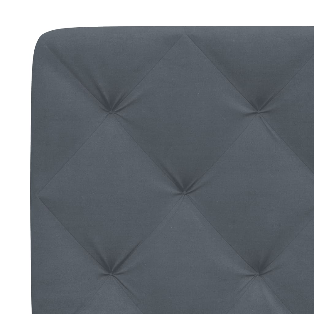 Headboard Cushion Dark Grey 100 cm Velvet