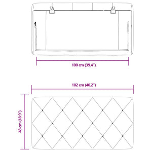 Headboard Cushion Dark Grey 100 cm Velvet