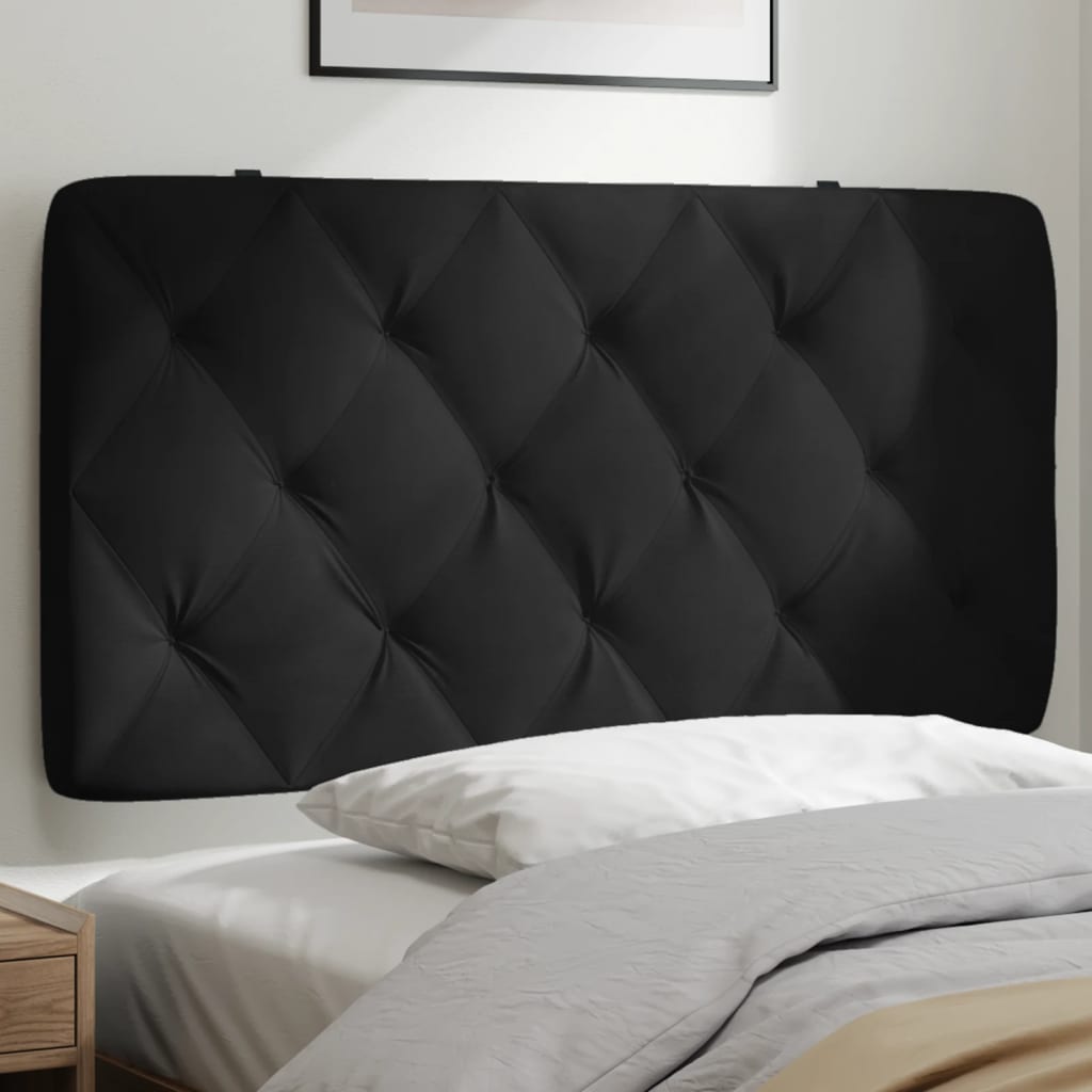 Headboard Cushion Black 100 cm Velvet