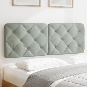 Headboard Cushion Light Grey 120 cm Velvet