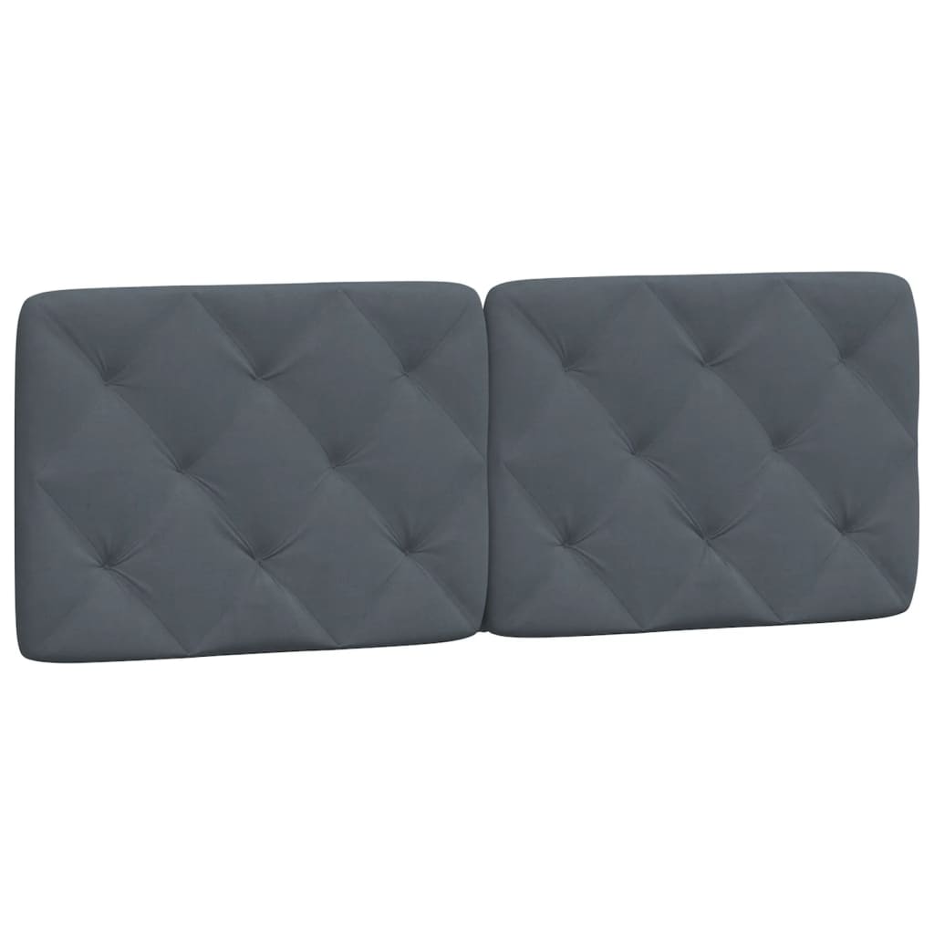 Headboard Cushion Dark Grey 120 cm Velvet