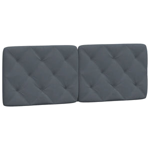 Headboard Cushion Dark Grey 120 cm Velvet