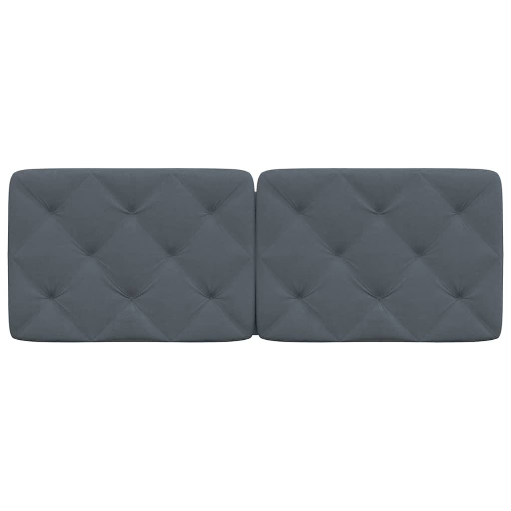 Headboard Cushion Dark Grey 120 cm Velvet