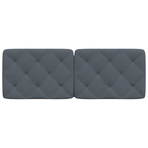 Headboard Cushion Dark Grey 120 cm Velvet