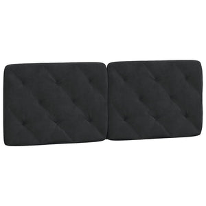 Headboard Cushion Black 120 cm Velvet