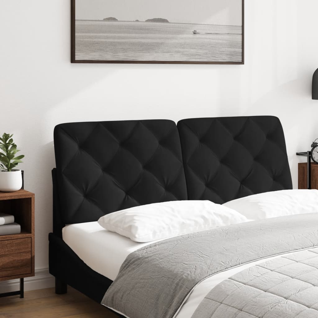 Headboard Cushion Black 120 cm Velvet