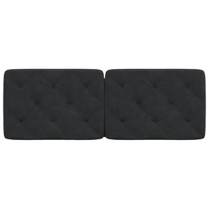 Headboard Cushion Black 120 cm Velvet