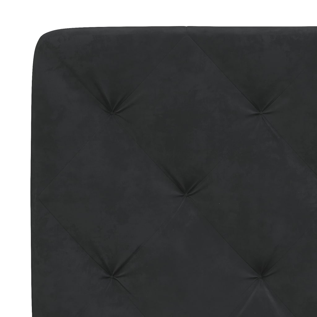 Headboard Cushion Black 120 cm Velvet