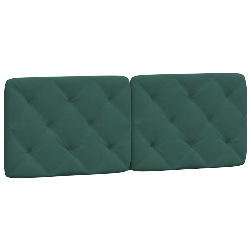 Headboard Cushion Dark Green 120 cm Velvet