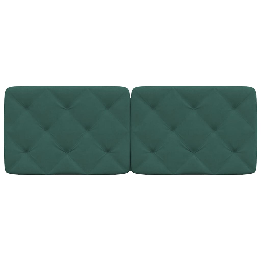 Headboard Cushion Dark Green 120 cm Velvet