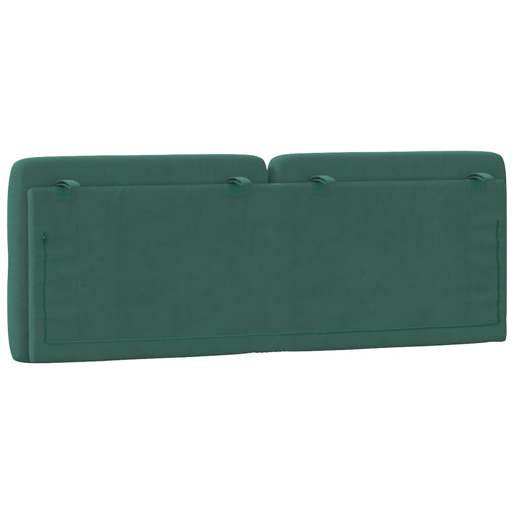 Headboard Cushion Dark Green 120 cm Velvet