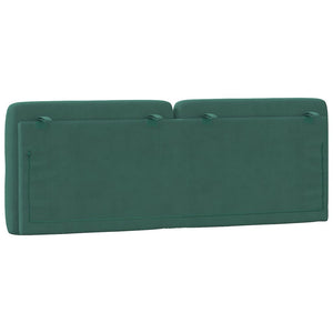 Headboard Cushion Dark Green 120 cm Velvet