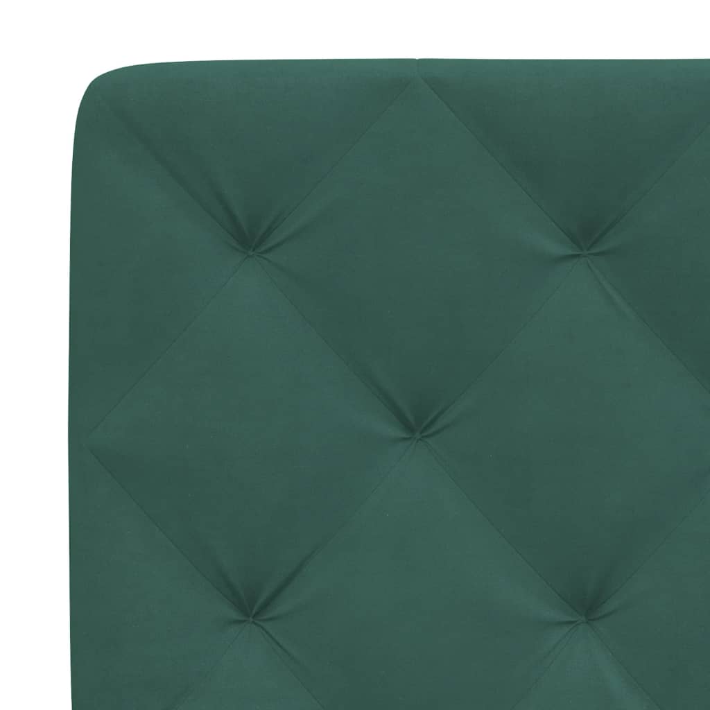 Headboard Cushion Dark Green 120 cm Velvet
