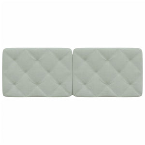 Headboard Cushion Light Grey 140 cm Velvet