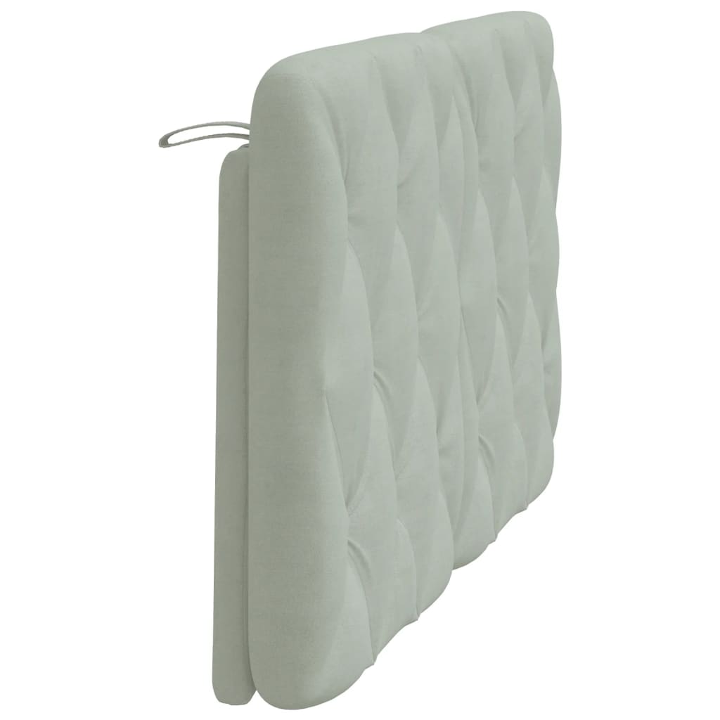 Headboard Cushion Light Grey 140 cm Velvet