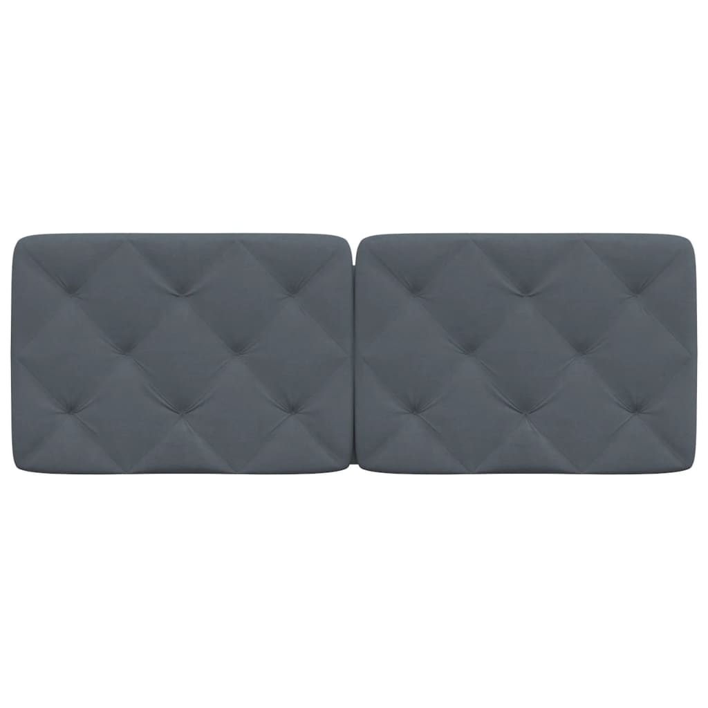 Headboard Cushion Dark Grey 140 cm Velvet
