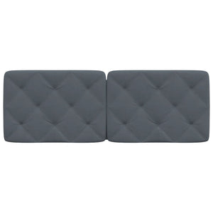 Headboard Cushion Dark Grey 140 cm Velvet